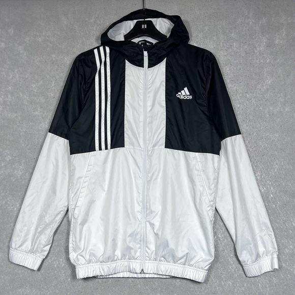 Adidas Axis Windbreaker Jacket Men’s Sz Small Full Zip Hooded FT2716 Color-block - Picture 1 of 16